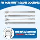 Burner Tube Replacement Royal 5-Burner Gourmet, 4pcs Stainless Steel
