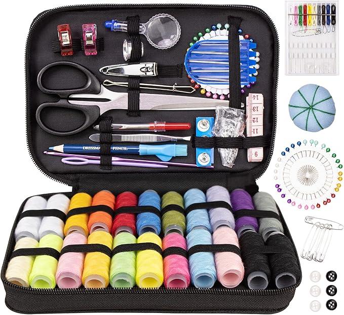Sewing Kit for Adults, Maxfanay Needle and Thread Kit for Sewing
