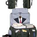 RAINSMORE Garment Bags for Travel, 45L Convertible Garment Duffle bag for Hanging Clothes, 3 in 1 Suit Travel Bag for Business Trips with Shoulder Strap, Carry On Suit Luggage for Men Women, Green