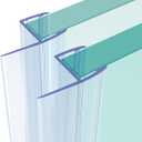 3/8" Shower Door Side Seal Strip 2-Pack Glass Door Seal Strip | Frameless Glass Doors Seal Strip for 3/8'' (10mm) Thick Glass, 39'' Showers Water Guard Barrier