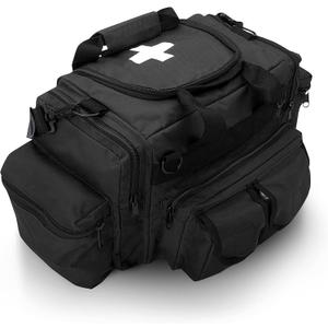 ASA TECHMED First Aid Responder EMS Emergency Medical Trauma Bag Deluxe, Black