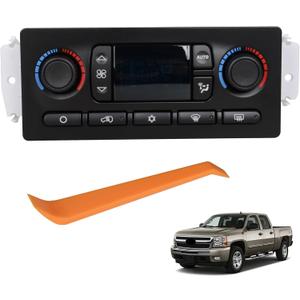 Climate Control Module 599-211XD A/C Control Panel Compatible with Chevrolet Avalanche Silverado Suburban 1500 2500 3500 Trailblazer Tahoe GMC Sierra Envoy Yukon Replace OE 15855848