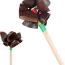 African Natural Shaker 5.9" x 3.14" Cacho Seed Pod Rattle Handmade Percussion Gifts Peruvian Musical Instrument - Nature Sounds for Meditation, ASMR, Sound Therapy, Yoga (Juju-1 Pack)