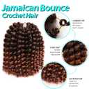 12 Inch Jamaican Bounce Crochet Hair 22 Strands 4 Packs Wand Curl Crochet Hair Curly Crochet Braids for Black Women (12 Inch (Pack of 4), T1B-30#)
