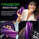 4 x IMBZBK [Auto-Dust Removal] Colorful Privacy Screen Protector for iPhone 17 Pro [Private] Accessories, 3 Pack Anti Spy Anti-Blue Light Tempered Glass, Briliant Gradient Purple