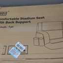 Wide Stadium Seats With Back Support, Exclusive "Sofa Style" Design Extra Thick Bleacher Chairs With Back and Cushion, 6 Reclining Positions - Ultimate Comfort for Sports Events (Black, 22.5"), Wide - Width 22.5 Inches