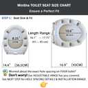 MinSha Round Toilet Seat easy clean soft close Replacement