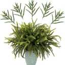 24 Pcs Norfolk Pine Stems, 13.8" Artificial Faus Pine Branches, Real Touch Pine Branch, Christmas Greenery Stems Pine Pick for Vase, DIY Garland, Wreaths, Home, Wedding, Garden, Holiday Decor