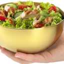 Cedilis 10 Pack Gold Serving Bowls, 5.9 Inch Salad Bowl, Decorative Gold Stainless Steel Bowls for Mixing, Soup, Dessert, Cereal, Fruit, Snack, 5.9inch*2.8inch