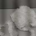 Allgala White Tinsel Garland, 50 Feet Christmas Metallic Foil Tinsel Garland Decoration for Holiday Tree Walll Rail Home Office Event Fall Thanksgiving Decoration