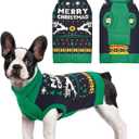 Vehomy Christmas Dog Sweater Xmas Pet Clothes Cat Puppy Turtleneck Knitwear with Christmas Trees Elks Snowflakes Xmas Knitted Sweaters Shirt Pullover Apparel for Small Medium Large Dogs M
