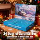 Lihome Survival Kit Advent Calendar 2025  24-in-1 Emergency Survival Kit with Tools, Flashlight, Paracord, Carabiners, First Aid Gear for Men, Outdoor, Camping, Hiking, Hunting