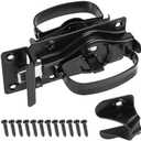SANKINS Gate Door Latch, Dual-Sided Operation, Heavy Duty Durable Gate Door Latches for Wooden, Vinyl, Metal Gates, Suitable for Inward and Outward Opening Gates, Enhanced Security with Lock, Black