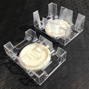 Rotating Card Tray Convenient Playing Card Holder Clear Card Game Organizer (Put 2 Poker)
