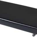 SAMTY Faux Leather Piano Bench Cushions with Ties for Indoor Shoe Storage, Window Seat, Patio Seating, Dining Room Sette Bench pad 30x14 inch, Black