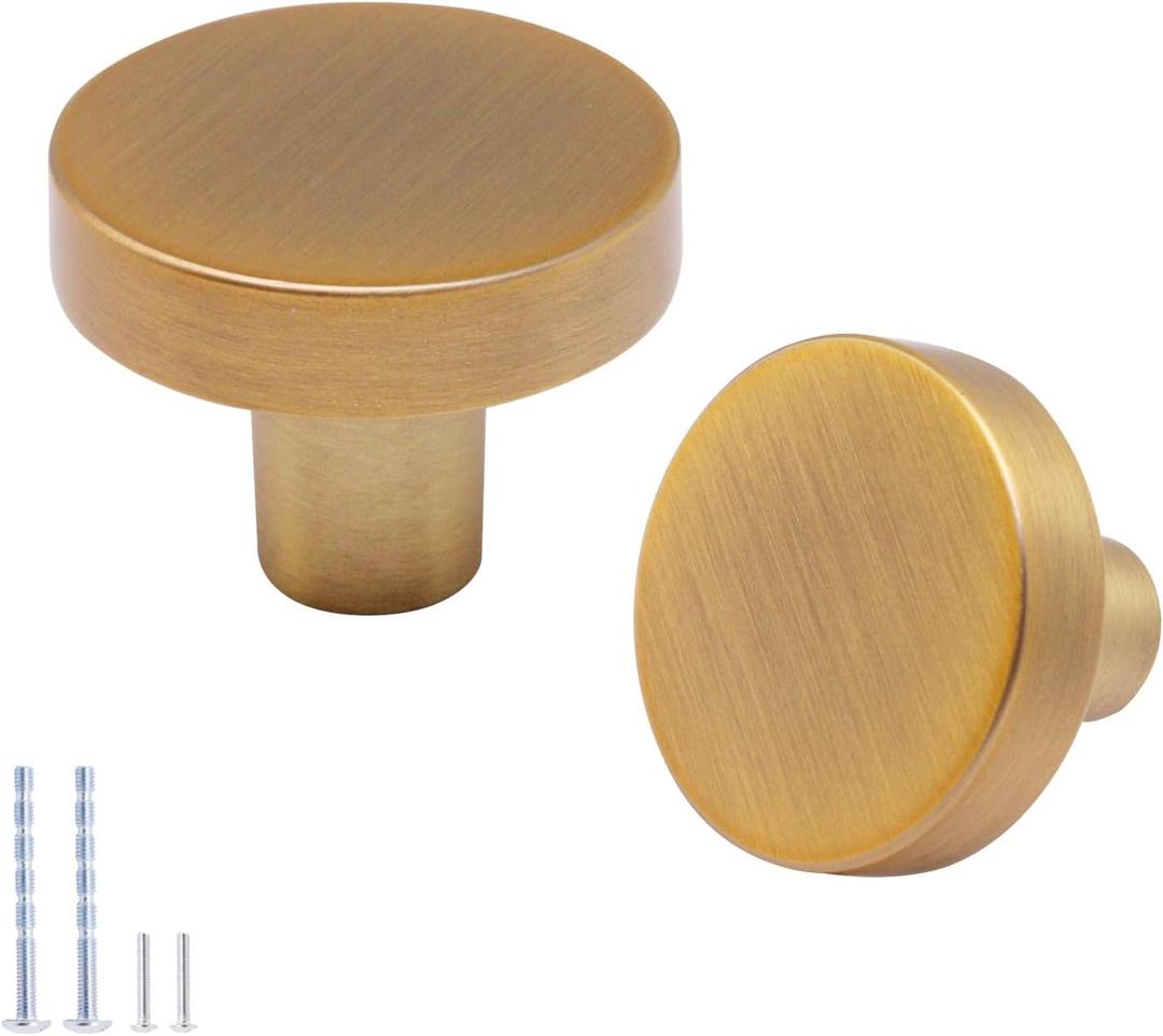 Cabinet Knobs Oil-Rubbed Bronze 12 Pack, Bronze Round Drawer Knobs Kitchen Cabinet Door Knob Cupboard Knob for Dresser Drawers Cabinets