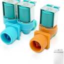 WA45T3200AW WA40J3000AW Cold & Hot Washer Water Inlet Valve Set Fit for Samsung WA44A3205AW WA45N3050AW WA40B3005AW WA45M3100AW