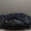 Round Calming Dog Beds for Medium Dogs 30 Inches Anti-Slip Donut Washable Plush Faux Fur Pet Bed fits up to 45 lbs Pets,Dark Gray