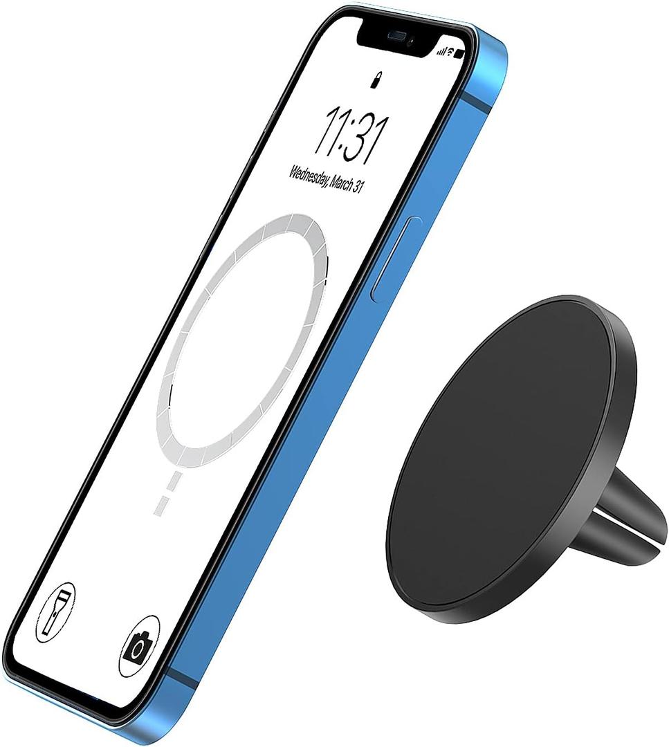 TechMatte MagGrip Car Vent Mount, Magnetic Air Vent Smartphone Holder for iPhone 16 15 14 13 12 Series