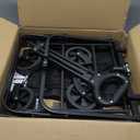 PASAMIC Collapsible Wagon 220 lbs, Heavy Duty Wagon Carts Foldable, Portable Wagons for Groceries, Beach Cart with All-Terrain Wheels & Drink Holders, Utility Wagon for Shopping, Sports, Camping,Black