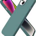 ORNARTO Compatible with iPhone 14 Case 6.1, Slim Liquid Silicone 3 Layers Full Phone Covered Soft Gel Rubber Case Protective Phone Cover 6.1 Inch-Pine Green