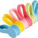 Viaky Magnetic Cable Ties [6-Pack], Reusable Silicone Cord Organizers & Cable Management, Heavy Duty Magnet Twist Wrap Straps for USB, Earphones, Appliance Cords - Macaron Multicolor