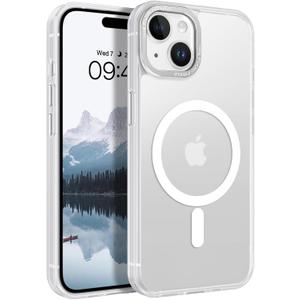 BENTOBEN for iPhone 15 Case, for iPhone15 Phone Case Compatible with MagSafe, Translucent Matte Magnetic Cover Shockproof Women Girl Protective Cute Case for iPhone 15 6.1", White