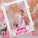 Beeveer 32 x 24 Inch Photo Booth Selfie Frame Prop Booth for Birthday Event Parties Large Blank DIY Cutout Props for Funny Decoration Christmas, Holiday Supplies