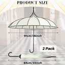 Queekay 1 Pcs Gothic Pagoda Umbrella 36" Large Retro Parasol for Rain or Sun, Wedding Umbrella, Vampire & Gothic Lover Gifts