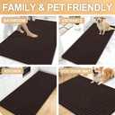 OLANLY Bathroom Rug Mat 24x16, Thick Soft and Absorbent Chenille Bath Mat, Non-Slip Rubber Backing, Machine Washable Quick Dry Bath Rugs for Tub Shower Floor, Home Decor Accessories, Brown