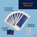 NO HAIR CREW Body Wax Strips High Performance Wax Strips Made for Men, 20 strips & 4 soothing cleansing wipes