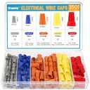 350 Pcs Electrical Wire Connectors Kit, Wire Connector Nuts Assorted, Small Wire Assortment Nuts Kit, Wire Caps Electrical Nut Twister for Home Electric Wiring & DIY Projects