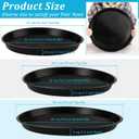 Eccliy 12 Pcs Plastic Plant Saucers Round Plant Tray Large Flower Pot Heavy Duty Planter Water Trays Thick Planter Drip Saucers for Indoors and Outdoors(16, 18 and 20 Inch,Black)