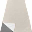 DecorLovee Yoga Mat Towel for Hot Yoga, Ivory White Absorb Sweat Microfiber Yoga Towel Non Slip Yoga Mat Towel with 4 Corner Pockets for Bikram, Pilates, Modern Pure Ivory White 26" Wx70 L
