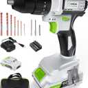 Cordless Drill, ETOOLAB Power Brushless Drill Set 45 Pieces, 531lbf.in Professional 3-in-1 20V Impact Drill Driver with 2.0Ah Battery