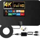 TV Antenna Indoor, TYPOWANI 2024 HD Digital Antenna for Smart TV Support 4K 1080p All TV's, 480 Miles Range Reception Signal Booster with 16.5 ft Coax HDTV Cable