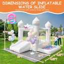 9FT White Bounce House Inflatable Toddler Bouncy House for 3-6 Age Kids, 9FTx9FTx7FT