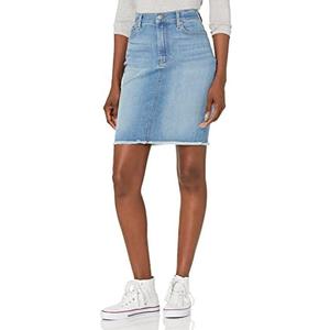 7 For All Mankind Women's Pencil Frayed Hem Denim Ibiza Skirt, Size 34