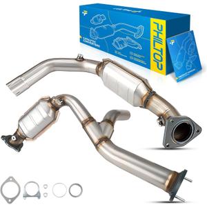 PHILTOP Catalytic Converter for Silverado 1500, Tahoe, Sierra 1500, Suburban 1500, Avalanche, Yukon, Yukon XL 1500, Silverado 1500 Classic, Sierra 1500 Classic, 2 pcs, EPA Complaint #OE Replace 50469