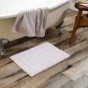 GRANNY SAYS White Bathroom Rugs Non Slip, 16" x 24", Bath Rugs for Bathroom Washable, Bath Mats for Bath Floor, Microfiber Bath Mat for Tub, Shower Mat for Floor, Absorbent Shower Rugs