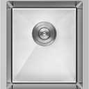 15-inch Undermount Kitchen Bar Sinks, 304 Stainless Steel Handmade Bar Sink Undermount, Single Bowl Kitchen Sink Brushed, 15" x 17" x 8", D15" X W17" X H8"