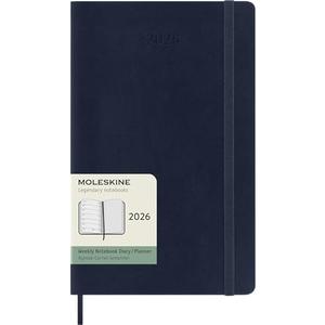 Moleskine Classic 12 Month 2026 Weekly Planner, Soft Cover, Large (5" x 8.25"), Sapphire Blue, 144 pages