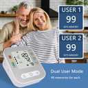 Blood Pressure Monitors for Home Use, Automatic Upper Arm Blood Pressure Machine with Digital Screen, BP Machine with Large Cuff 8.7" - 16.5" Adjustable, Adult Elderly (White)