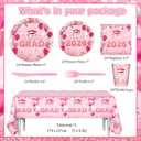 AIBIIN 145pcs Pink Graduation Party Supplies 2026 Graduation Plates and Napkins, Cup, Tablecloth, Tableware, Class of 2026 Congrats Grad Disposable Dinnerware Congrats Grad Decorations Serve 24 Guests