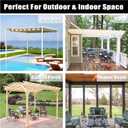 Easy-Going Outdoor Curtains Waterproof Windproof Weatherproof Curtain for Patio, Cabana, Porch, Pergola and Gazebo, Grommet Top and Tab Bottom Drape, 1panel, 150x84 inch, Green