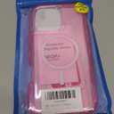 Luckwhale for iPhone 16 Pro Max Case, Fits Magsafe,Heavy Duty Shockproof Protection Phone Cases with Screen Protector*1, Magnetic Transparent Protective Cover for iPhone 16 ProMax 6.9 '', Pink