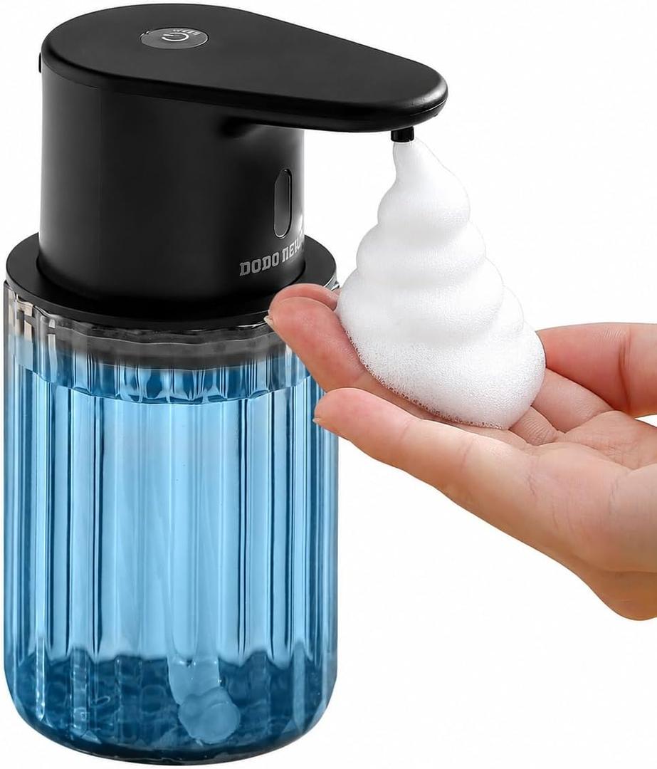 Automatic Foaming Soap Dispenser Touchless, USB Rechargeable Soap Dispenser | Adjustable Foam Levels, 10oz/300mL Hands Free Sensor, Waterproof, Wall Mounted or Countertop for Bathroom & Kitchen