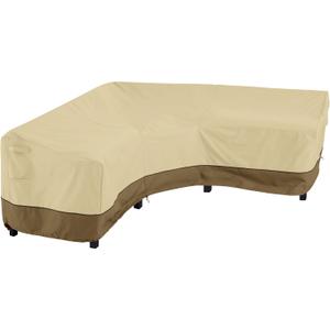 Classic Accessories 55-882-011501-RT Veranda Patio V-Shaped Sectional Sofa Cover, Large, Pebble/Bark/Earth, Patio Furniture Covers