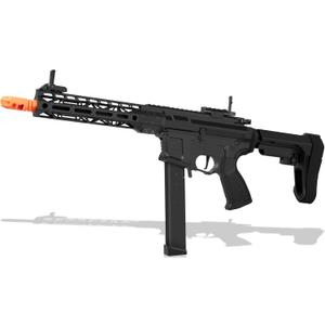 Modified Electric Splatter Gel Ball Orby Blaster ARP9 Extended - Gen8.5 Gearbox with Metal Gearset - 11.1V High Power - Semi & Full Automatic Modes - Hardest Water Based Beads - Ages 14+(Black)