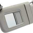 Left Driver Side Sun Visor Replacement for 2007 2008 2009 2010 2011 Toyota Camry & Camry Hybrid Without Sunroof (Gray)